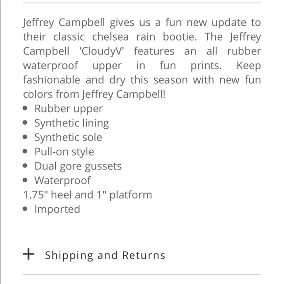 NEW • Jeffrey Campbell • CloudyV Comic Rain Boots - Picture 5 of 8